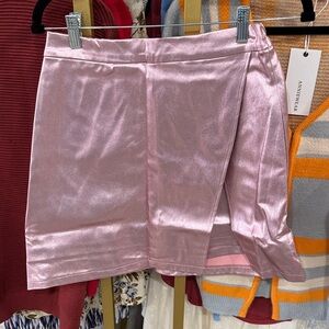 ANNIEMWEAR Pink Metallic Mini Skirt